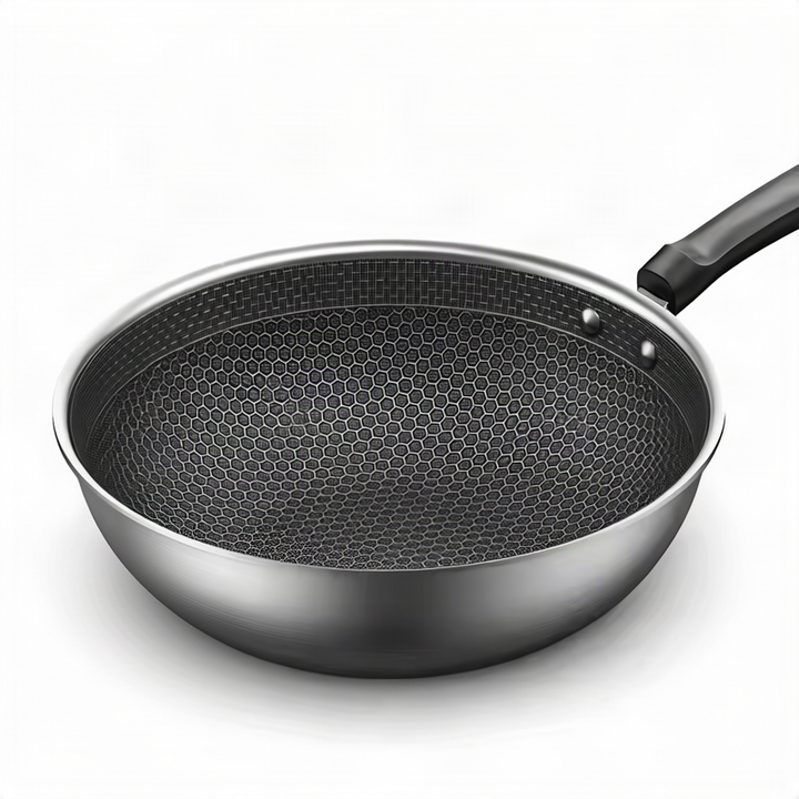 Stainless Steel Frying Pan with Glass Lid