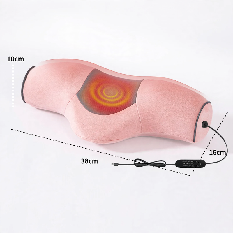 Neck pillow with heat function and massage, round