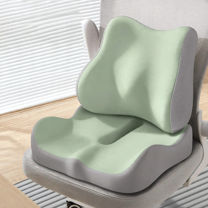 Seat cushion with integrated backrest
