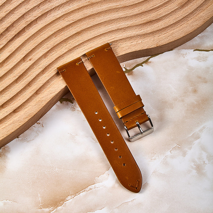 Vintage leather watch strap made of cowhide