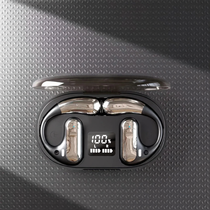 Wireless ear hook headphones with noise cancellation