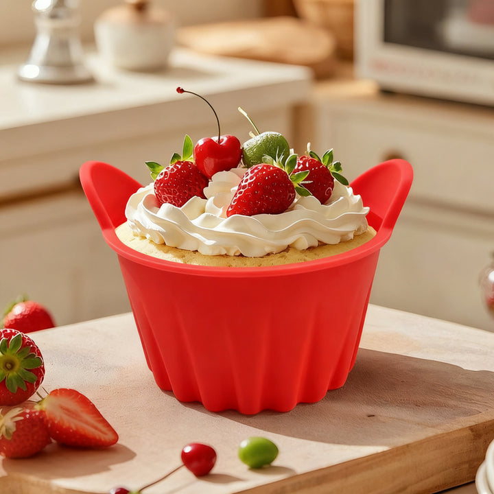 Silicone egg cups, round, 9×9×7 cm