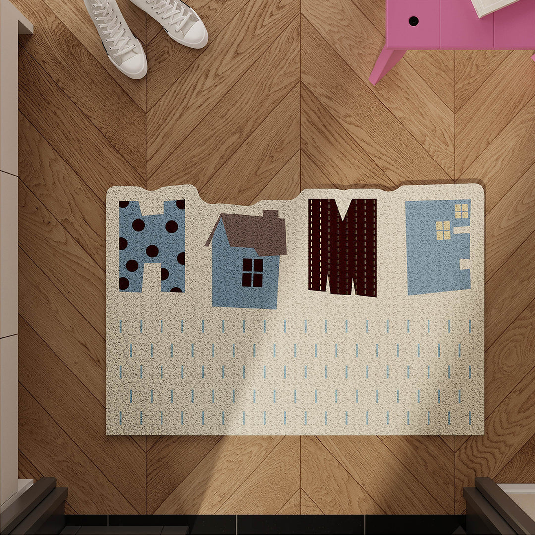 Silk pile bathroom mat, rectangular