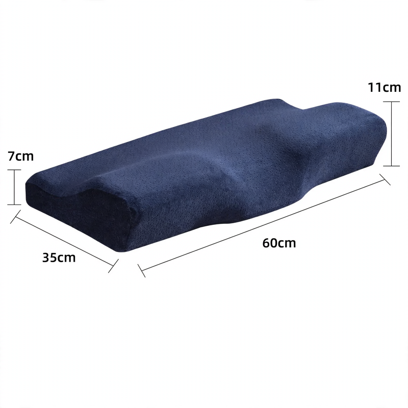 Memory foam neck support pillow, butterfly shape