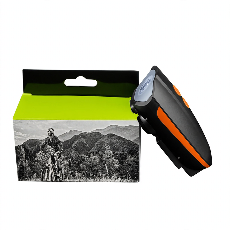 Bicycle front light with horn and charging function