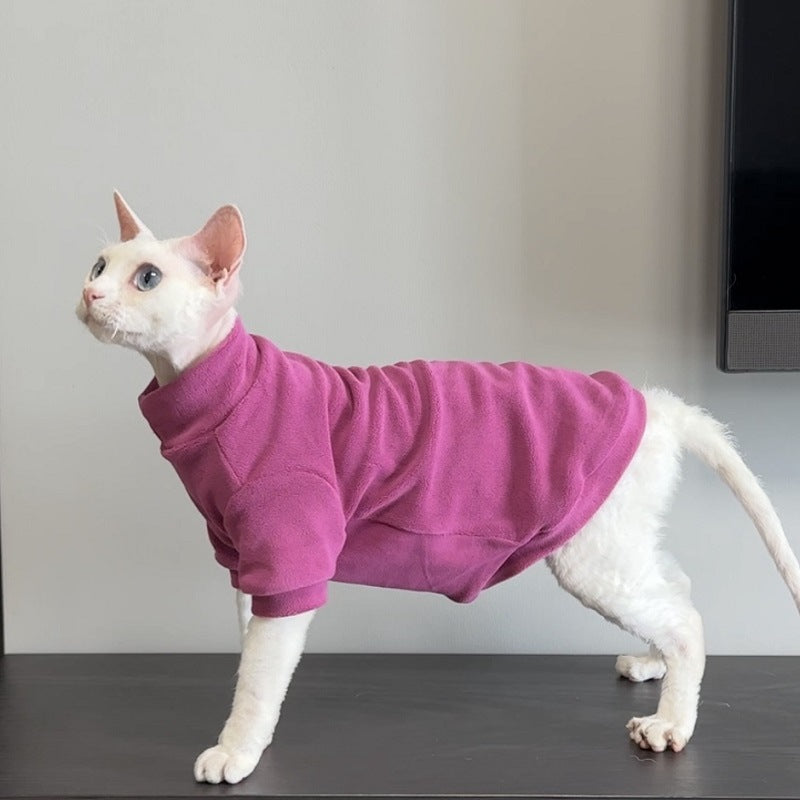 Dog coat made of sweatshirt fabric with pockets