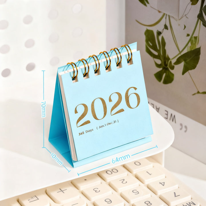 Desk calendar 2026 with roses and butterflies