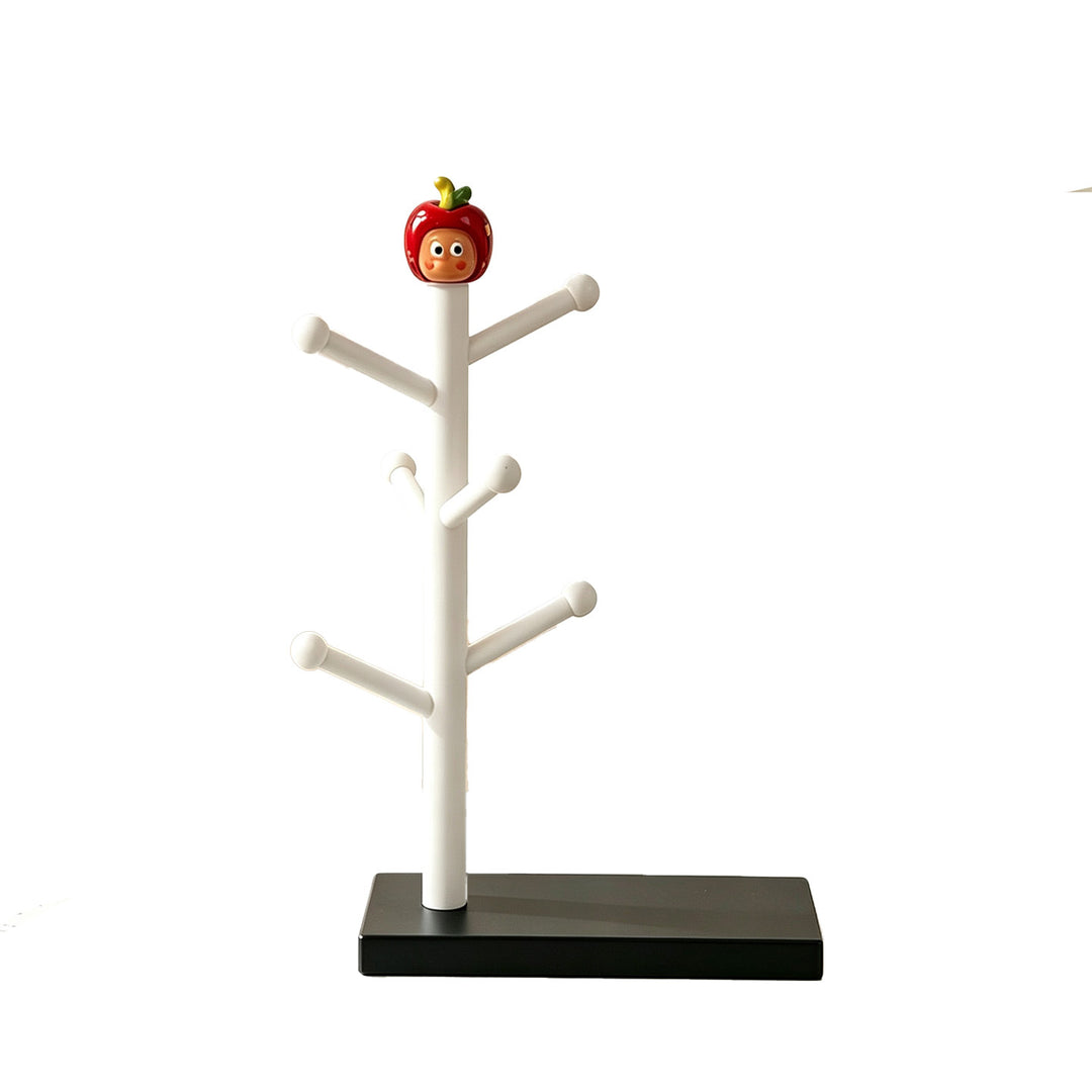 Apple figure cup holder with drip tray