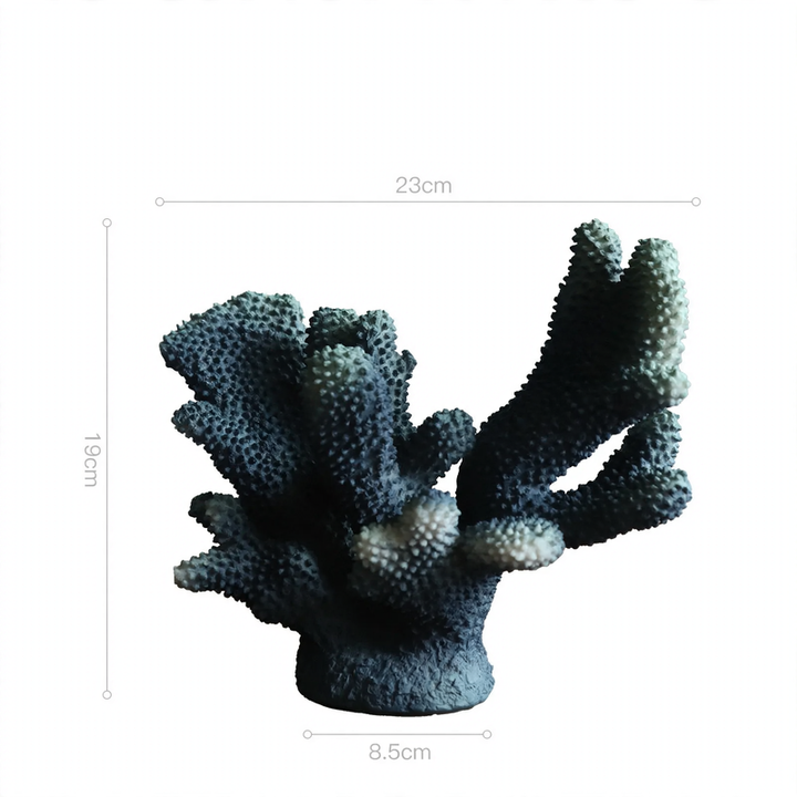 Resin coral figure in Nordic style