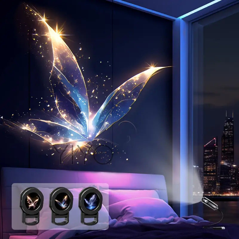 LED projection light with interchangeable patterns