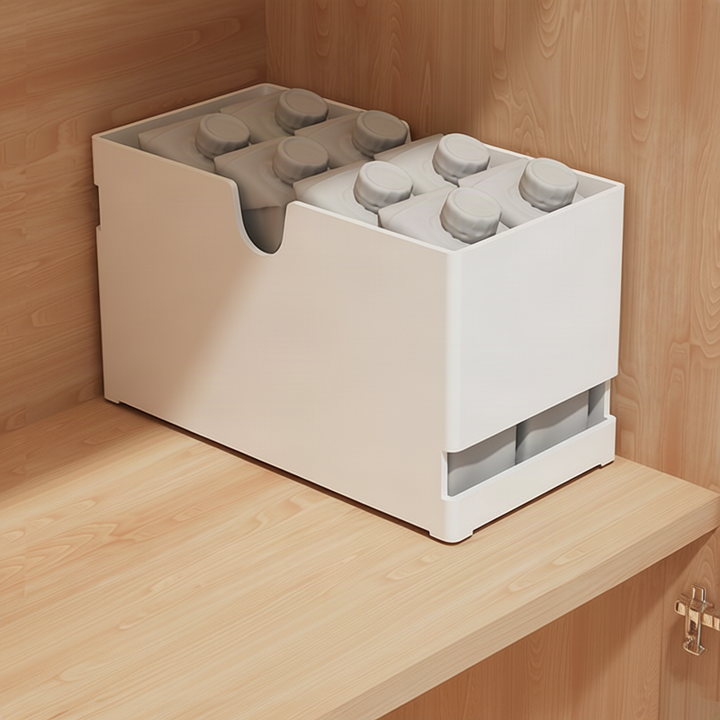 Wall-mounted storage box with compartments