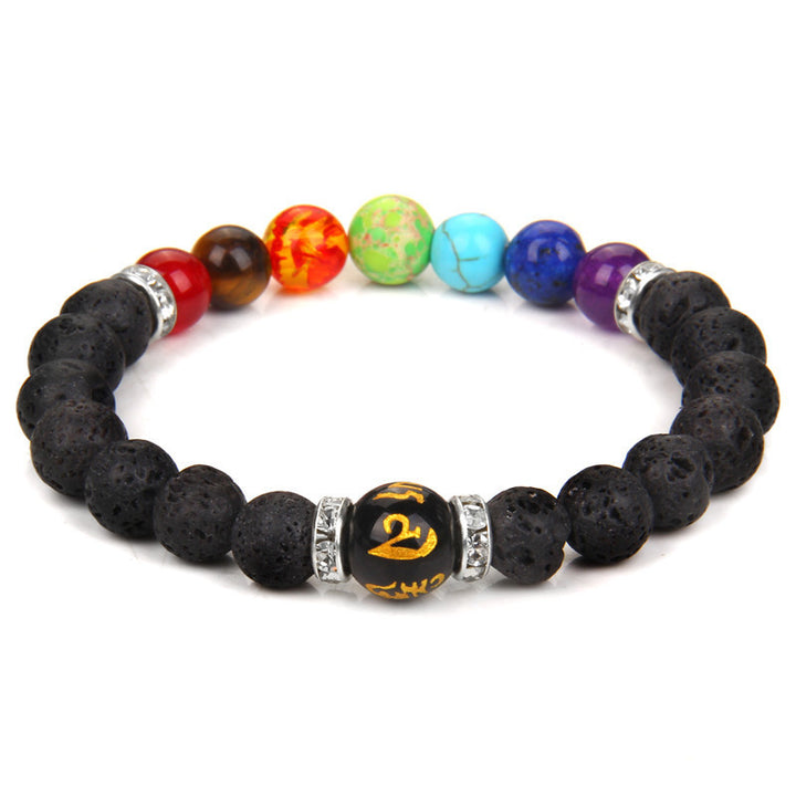 Beaded bracelet made of natural stones