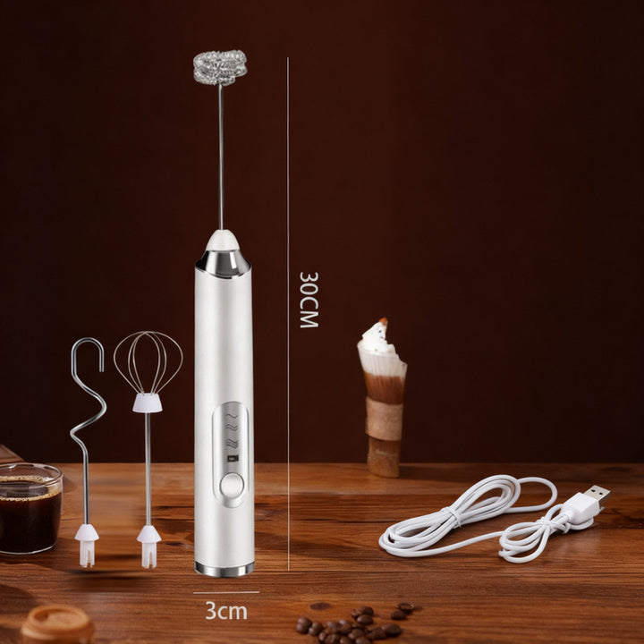 Electric milk frother, USB-C, multiple functions