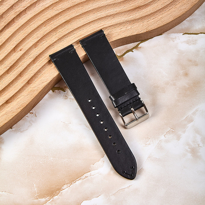 Vintage leather watch strap made of cowhide