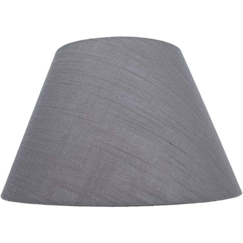 Medium lampshade, barrel fabric lampshade for table lamp and floor lamp, 7x13x7.8 inches, natural ventilated linen, handmade, spider (white) | Kalsten