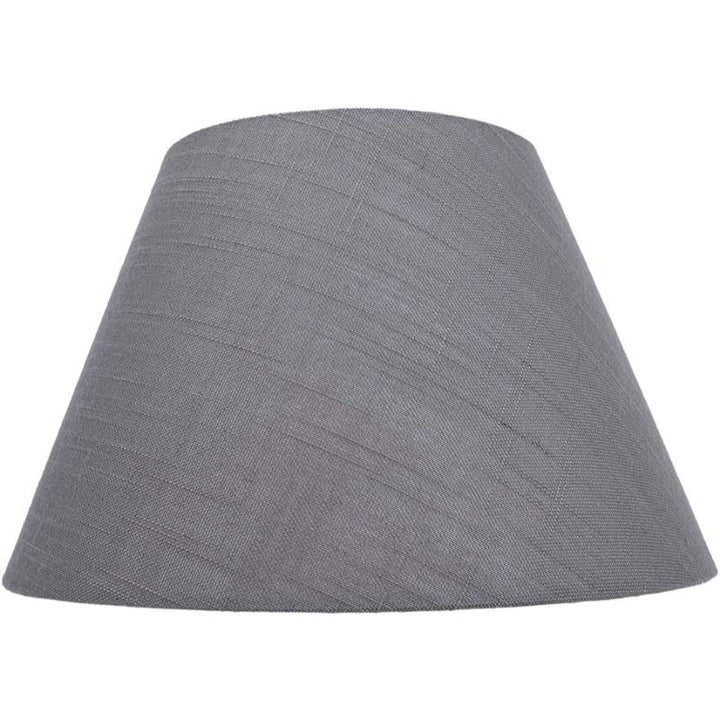 Medium lampshade, barrel fabric lampshade for table lamp and floor lamp, 7x13x7.8 inches, natural ventilated linen, handmade, spider (white) | Kalsten