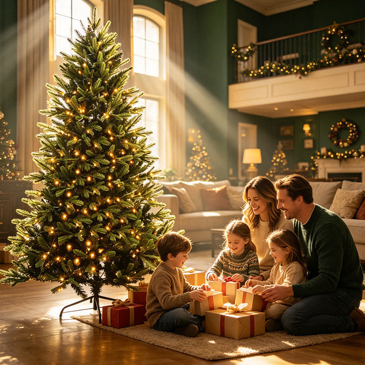 Artificial Christmas tree with LED lighting, 150–300 cm