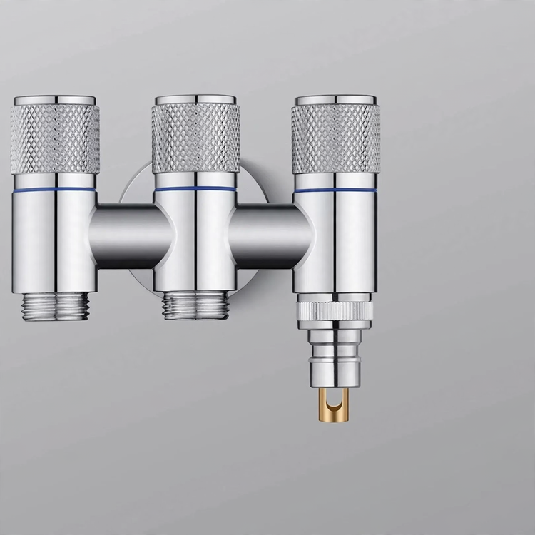 Two-way corner valve for washing machine, stainless steel