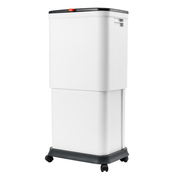Narrow trash can with lid, over 12 L
