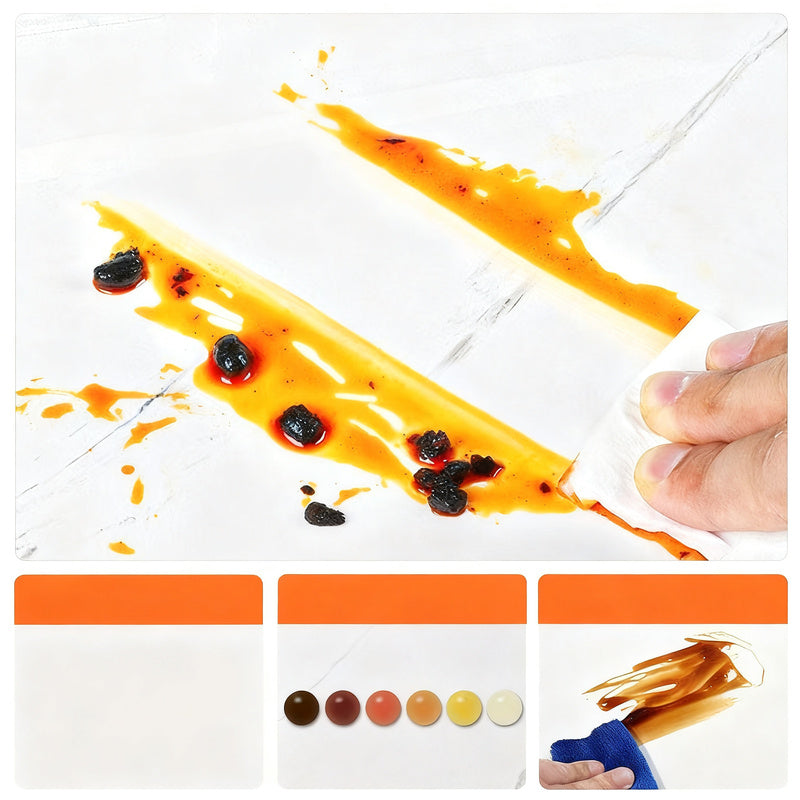 Kitchen countertop protective film, PET, oil and water resistant