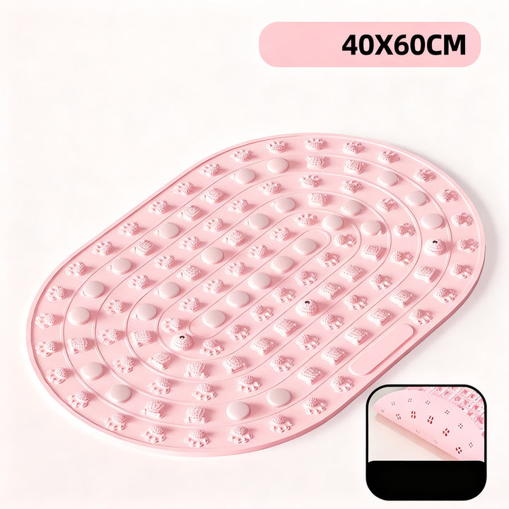Foot reflex zone mat with magnetic stones