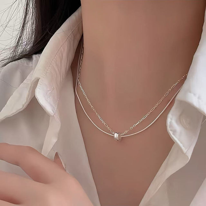 Pearl necklace with silver clasp, pearls 4–12 mm