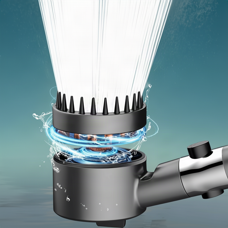 Multifunctional shower head with LED and massage function