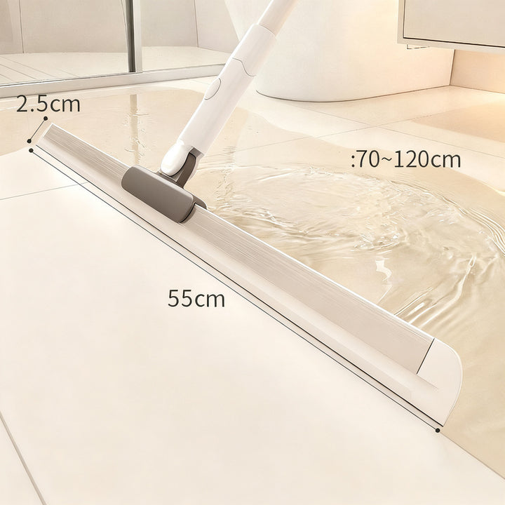 Water scraper and broom 2-in-1