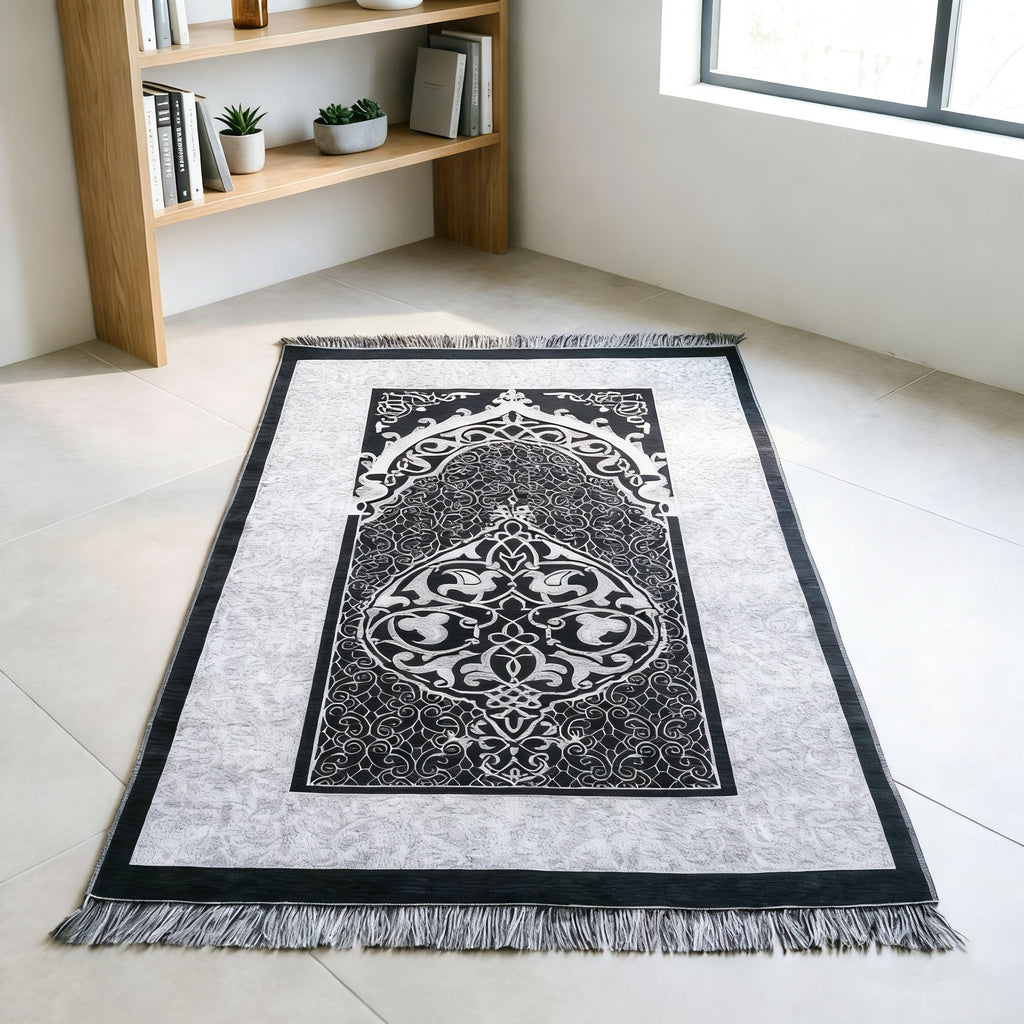 Prayer mat made of polyester, 70 x 110 cm, ethnic design