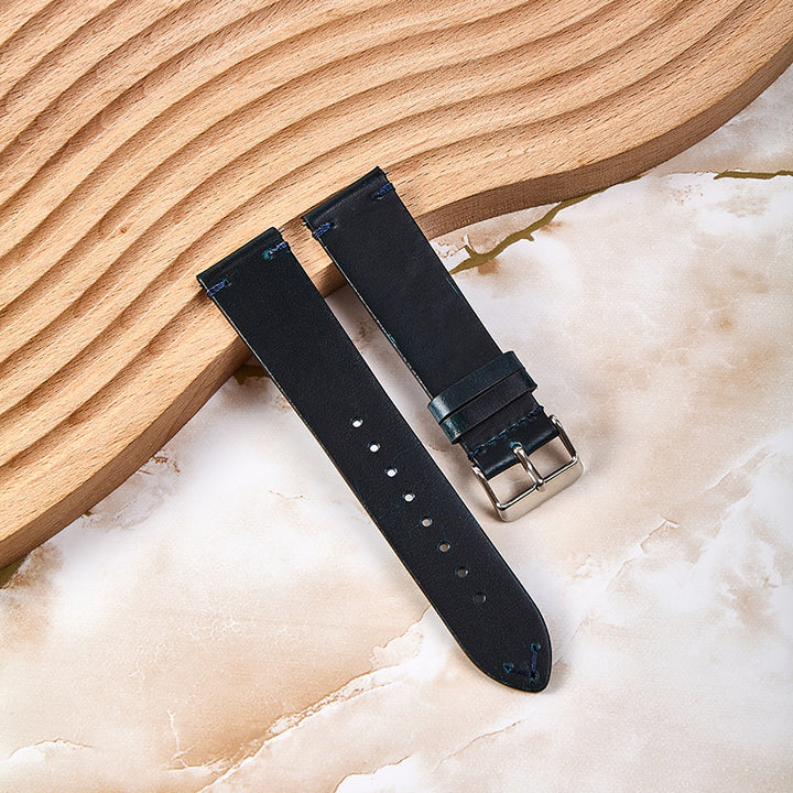 Vintage leather watch strap made of cowhide