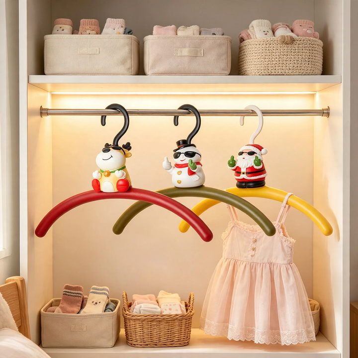Plastic clothes hanger with cartoon design