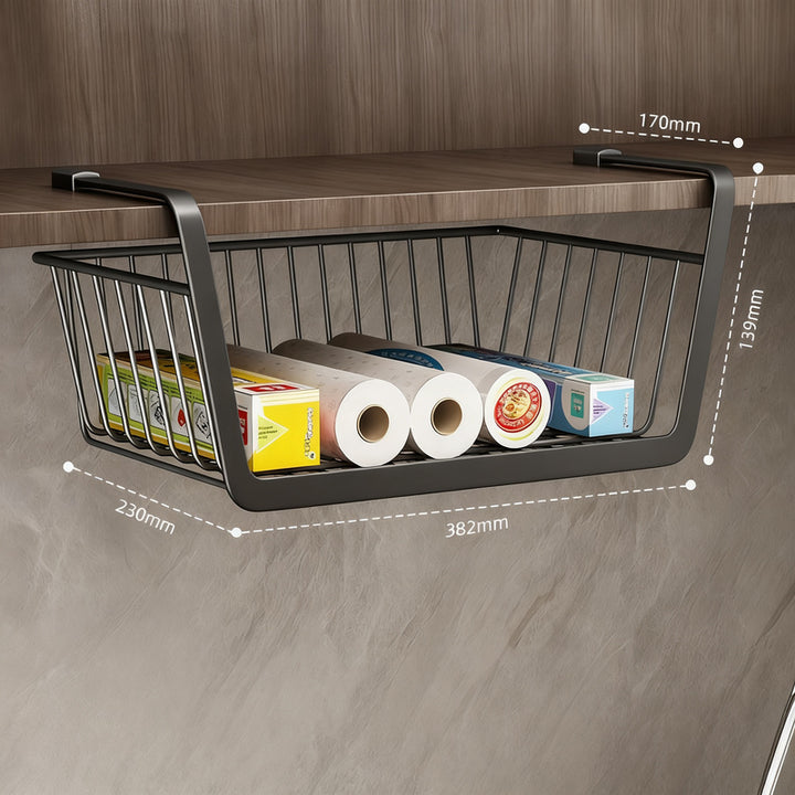 Hanging basket for under cabinet, carbon steel
