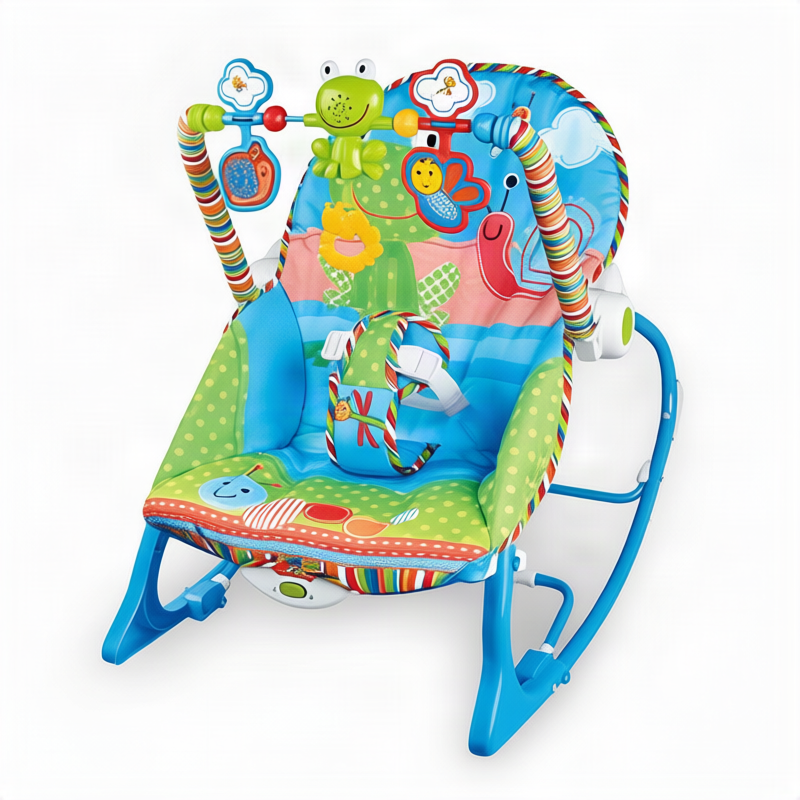 Baby bouncer with music and toys, from birth