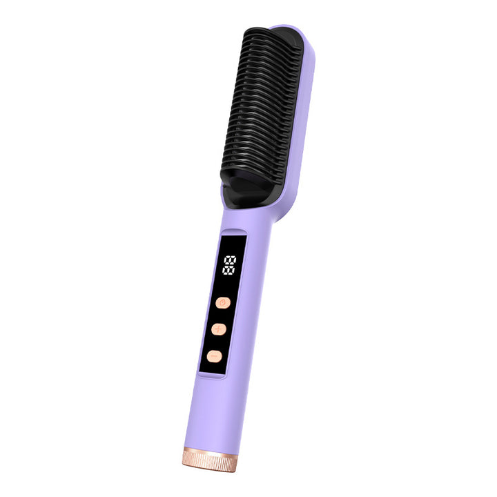 Digital Hair Straightening Brush with Ceramic, 5 Temperature Levels