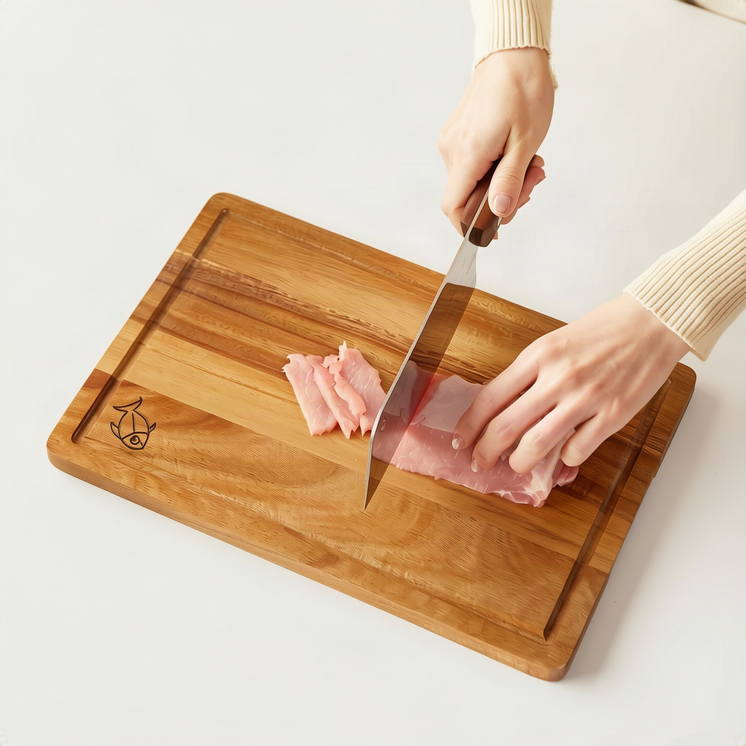 Wood cutting board, square, portable