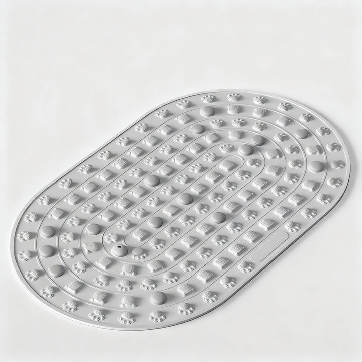 Foot reflex zone mat with magnetic stones