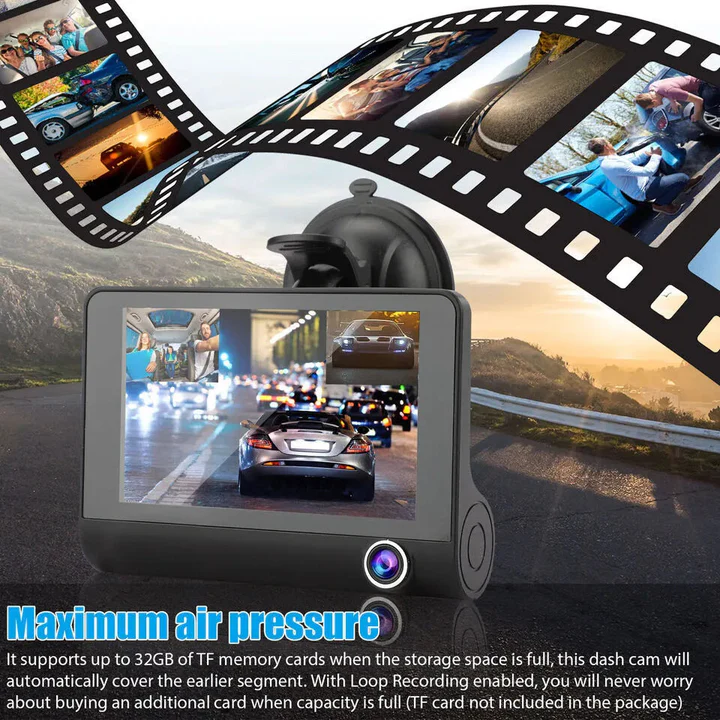 Kalsten | 4" Touch Screen Front and Rear Dash Cam