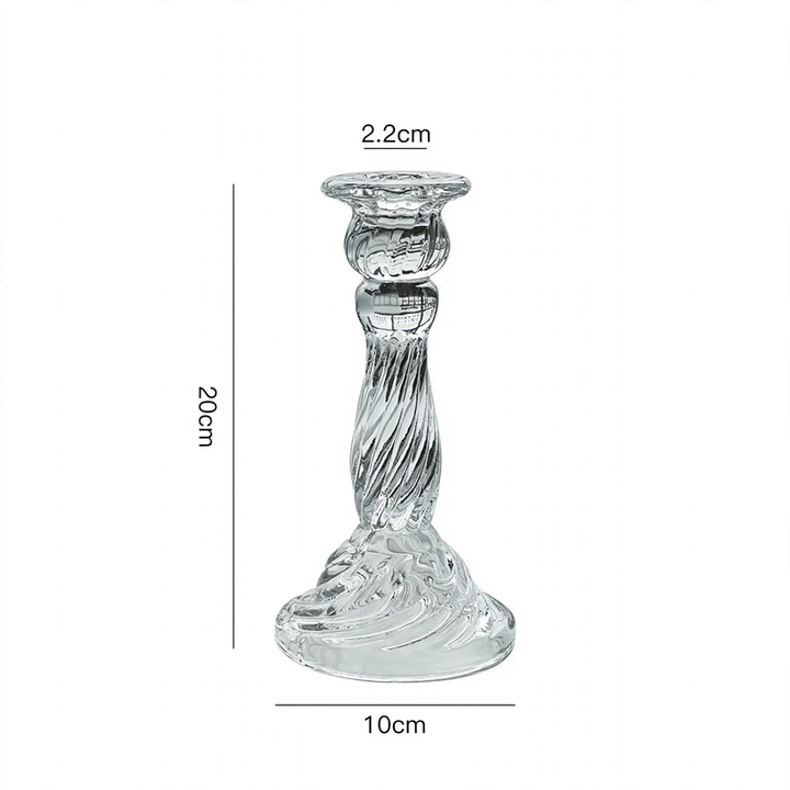Hexagonal glass candle holders, Nordic style