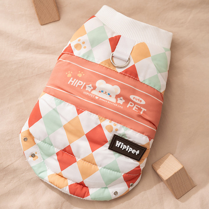 Quilted vest dress for cats and small dogs