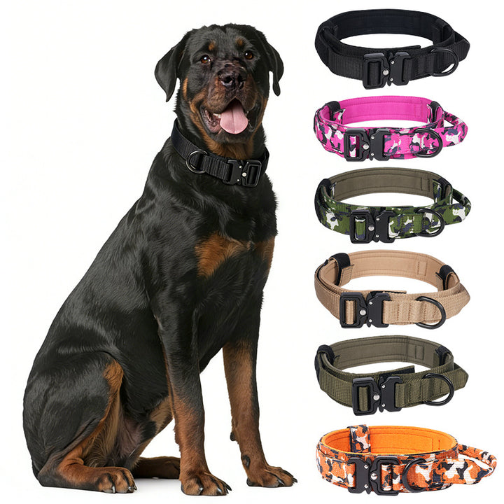 Tactical dog collar with handle
