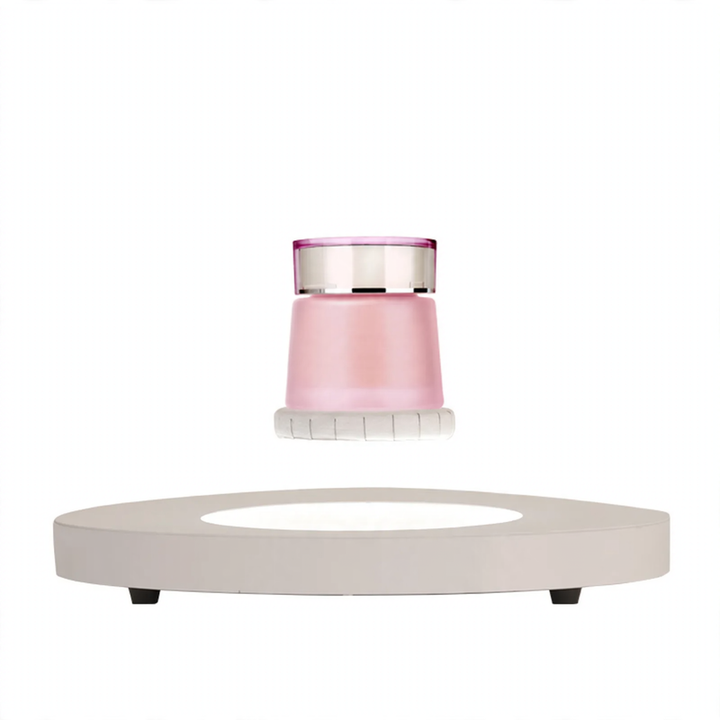 Magnetic floating display case with LED lighting