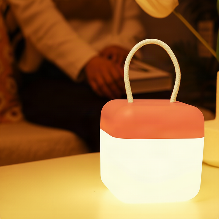 Portable LED lantern with silicone, 10.5 cm