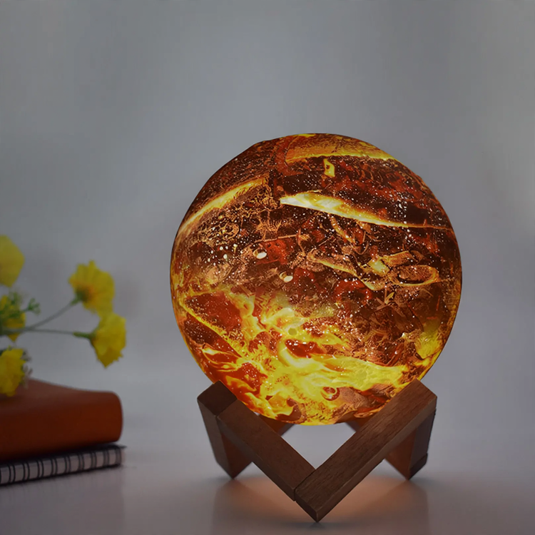 LED table lamp flame design, 15 cm