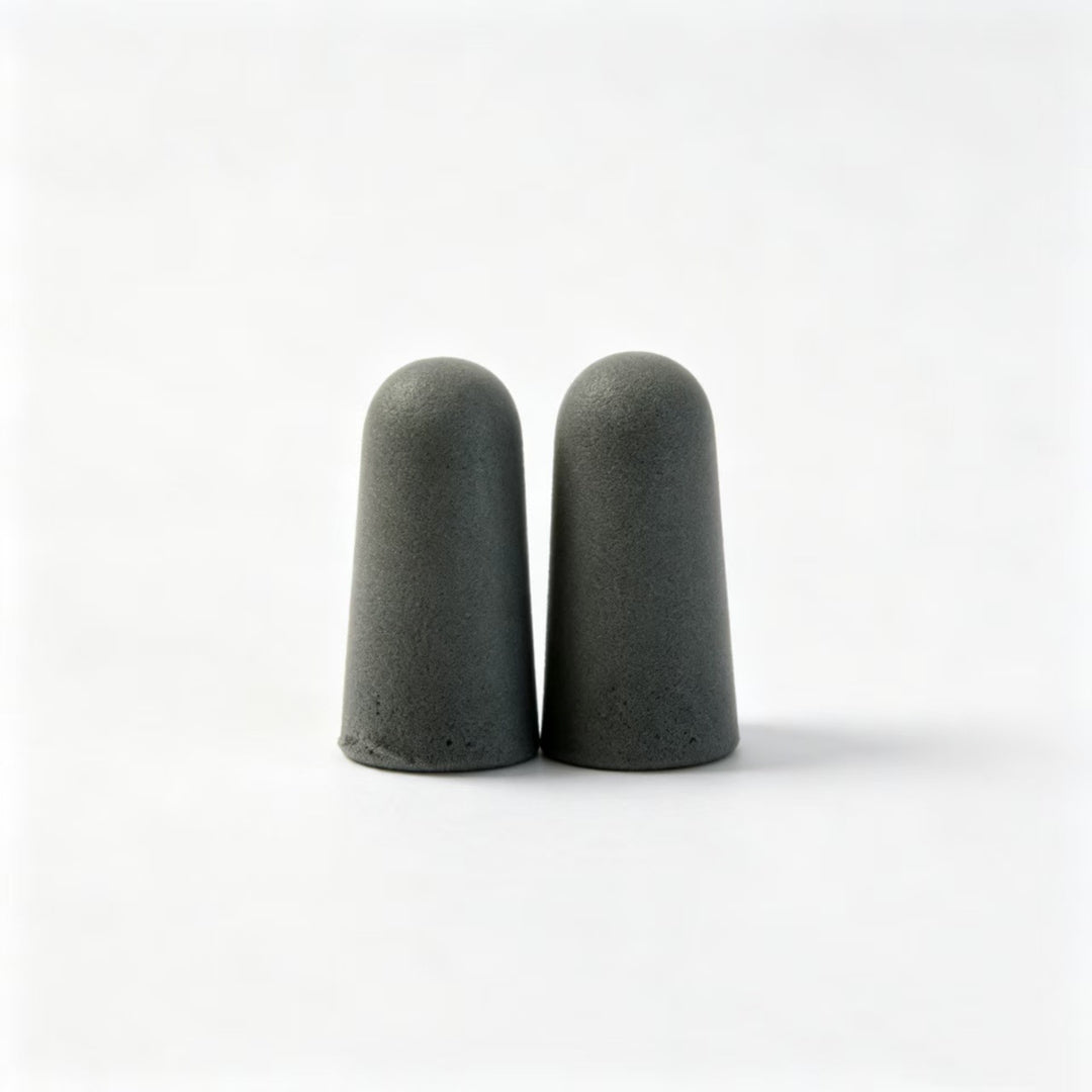 Foam ear plugs, spherical shape, 25×12 mm