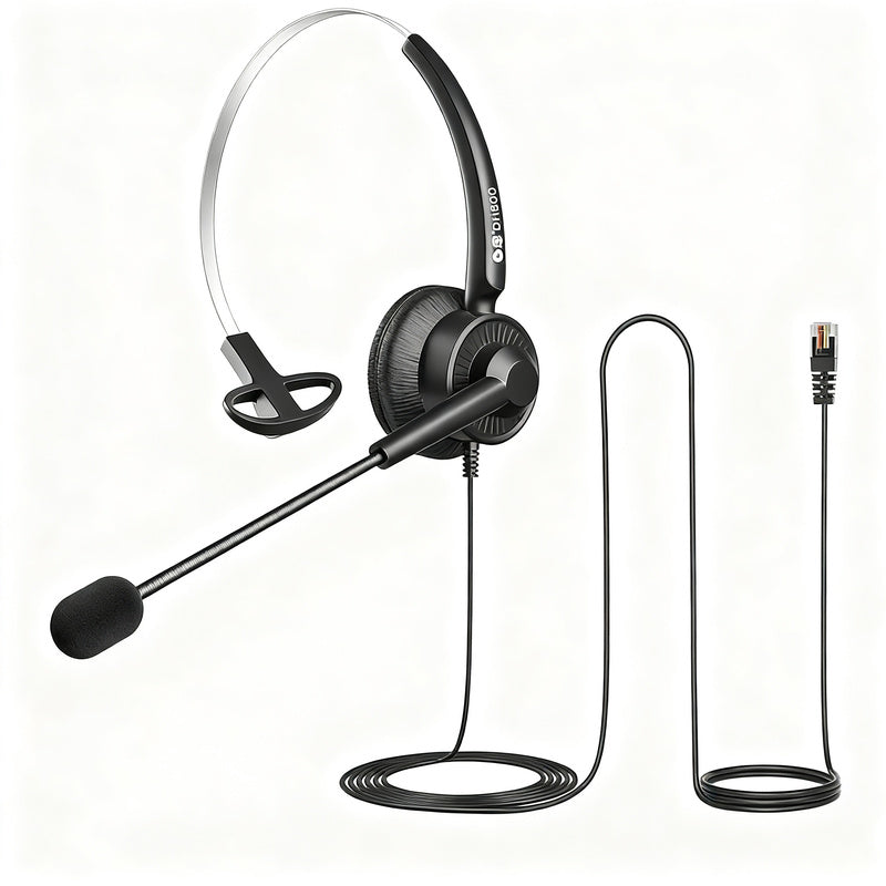 Bai'en DH800 Call Center Agent Telemarketing Outbound Customer Service Headset Computer Mobile Phone Telephone Headset