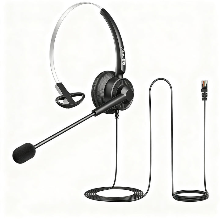 Bai'en DH800 Call Center Agent Telemarketing Outbound Customer Service Headset Computer Mobile Phone Telephone Headset