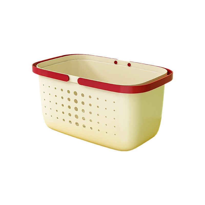 Portable bath basket made of plastic