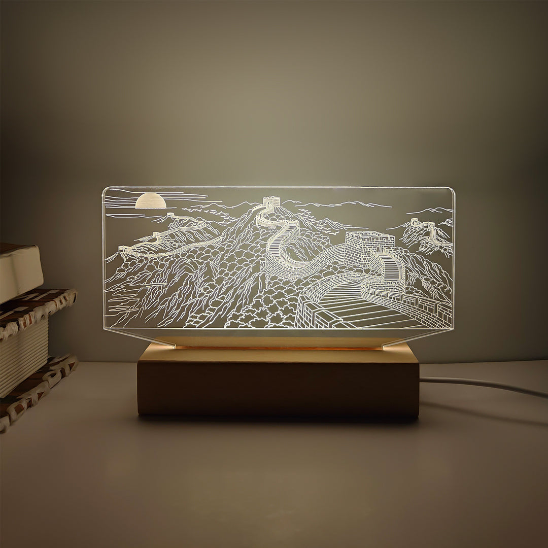 3D Architecture Night Light with Acrylic Screen