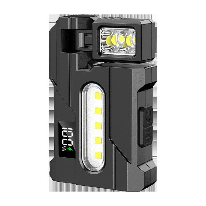 Portable USB flashlight with magnetic holder