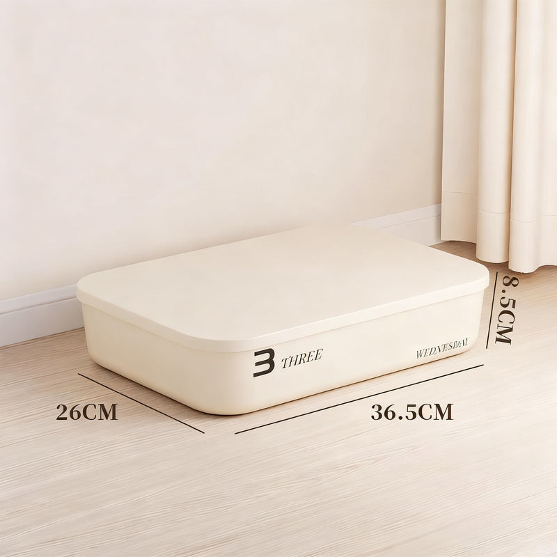 Plastic storage box with lid, medium size